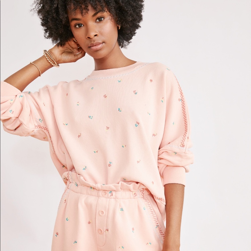 Something navy, peach color, size small